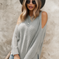 Cutout Shoulder Sweater