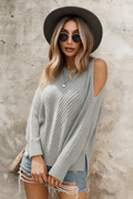 Cutout Shoulder Sweater